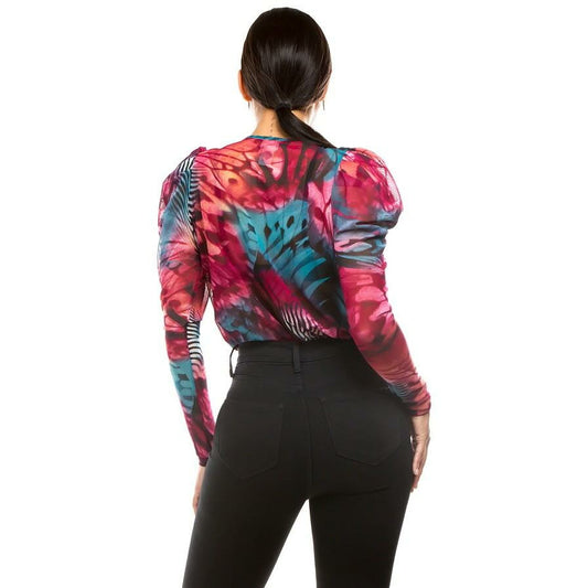 Kendari Bodysuit - Magenta & Teal.